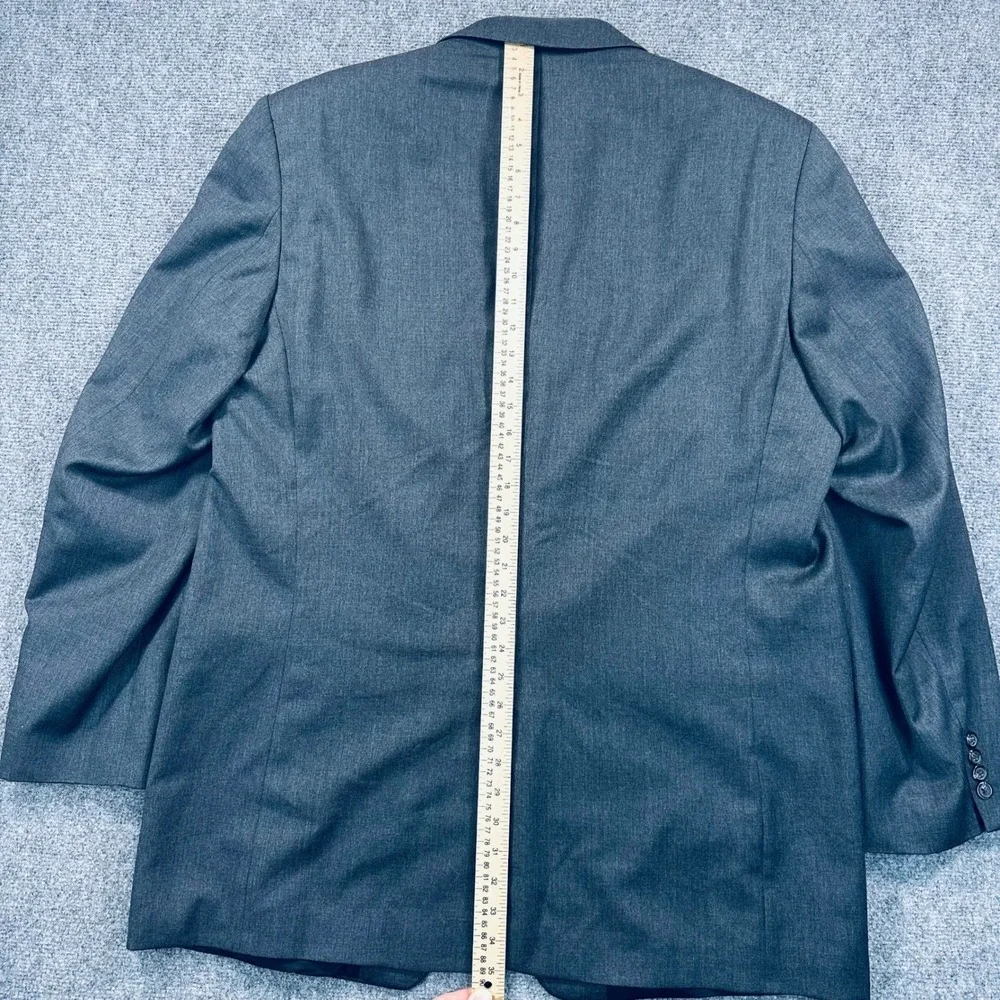 Lauren Ralph‎ Lauren 46L Gray 100% Wool 2 Button Blazer Sport Coat Jacket Office
